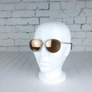 Joe's Jeans Round Wire Frame Sunglasses Pearl